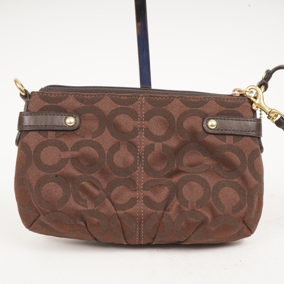 NWT $98 Coach Brooke Op Art Brown/Ebony Wristlet 43105 BBREB - Picture 7 of 12